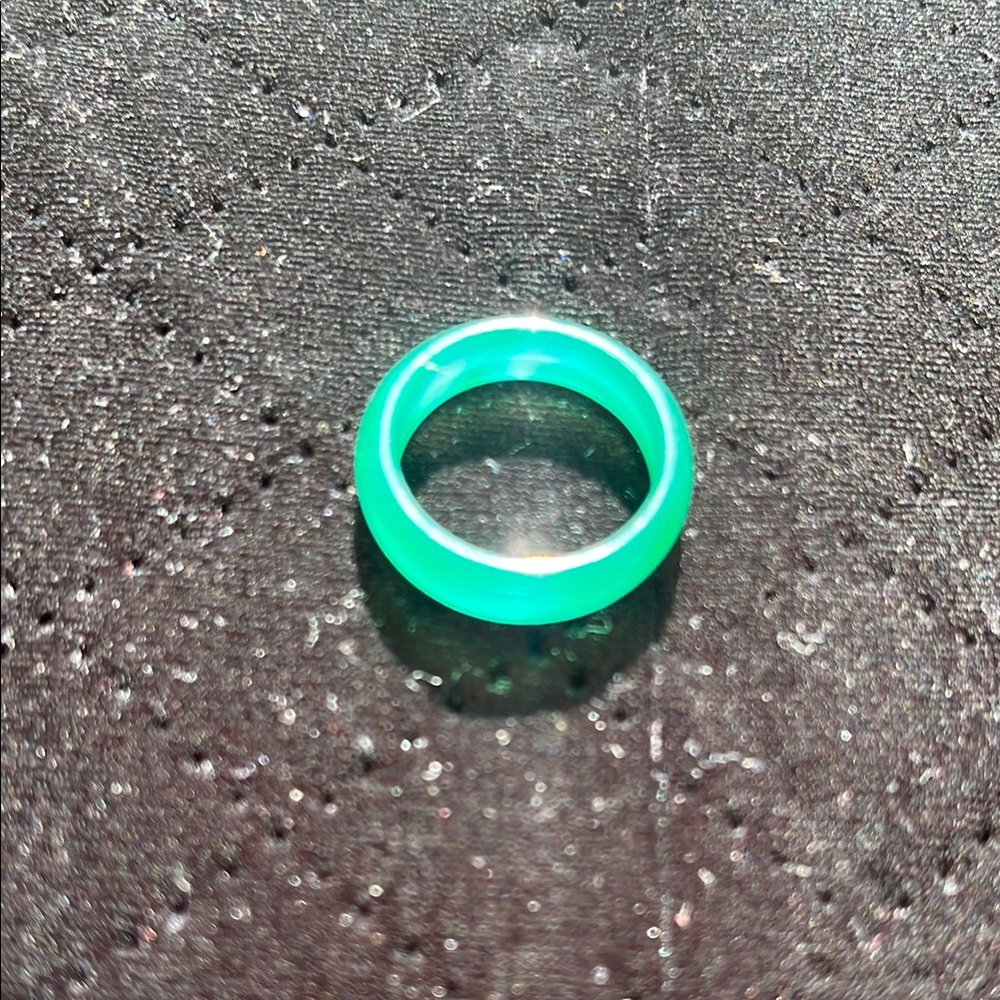 Modern Green Minimalist Ring